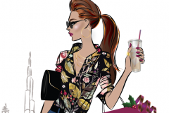 Dubai fashion illustration - client project
